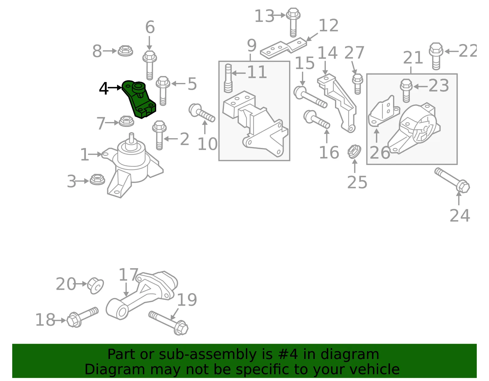 Support Bracket - Kia (21820-2K100) - view 2