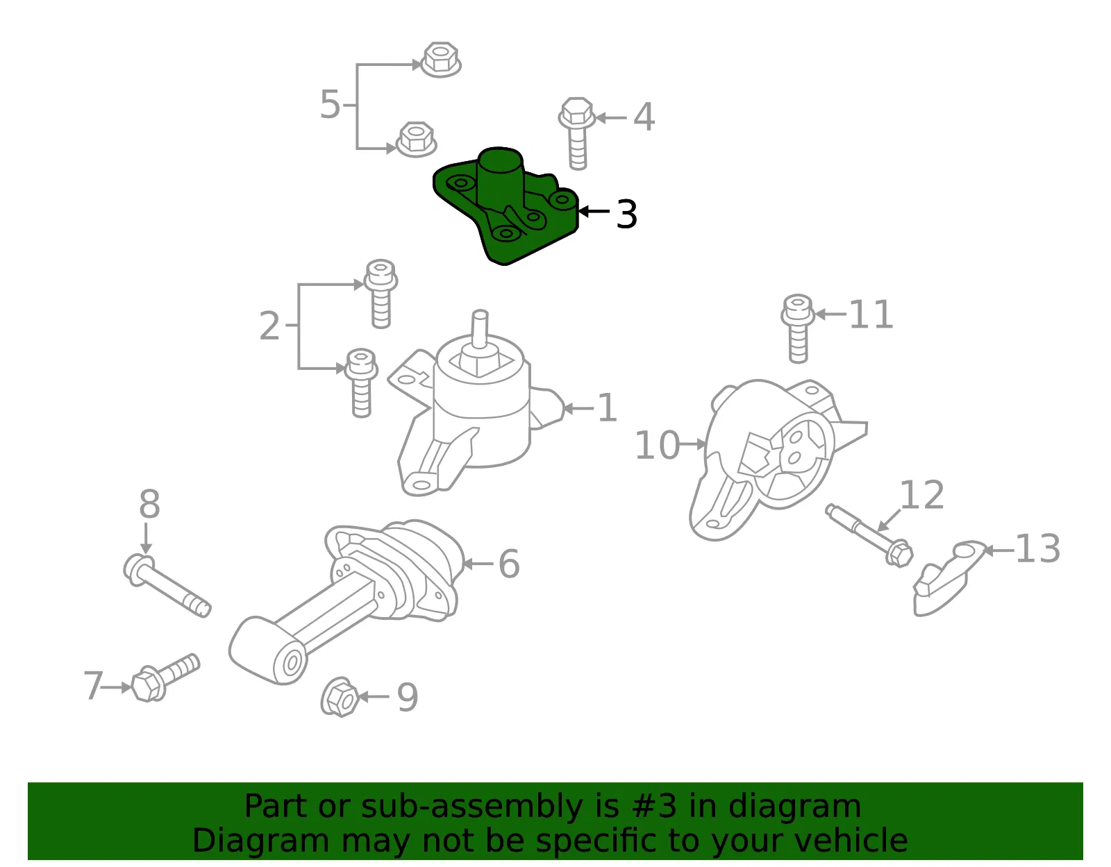 Front Bracket - Kia (21825-A4100) - view 2