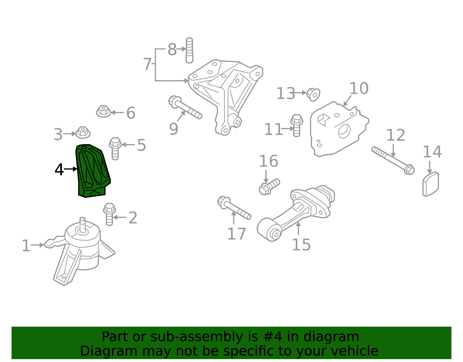 Front Mount Bracket - Kia (21825-C2300) - view 2