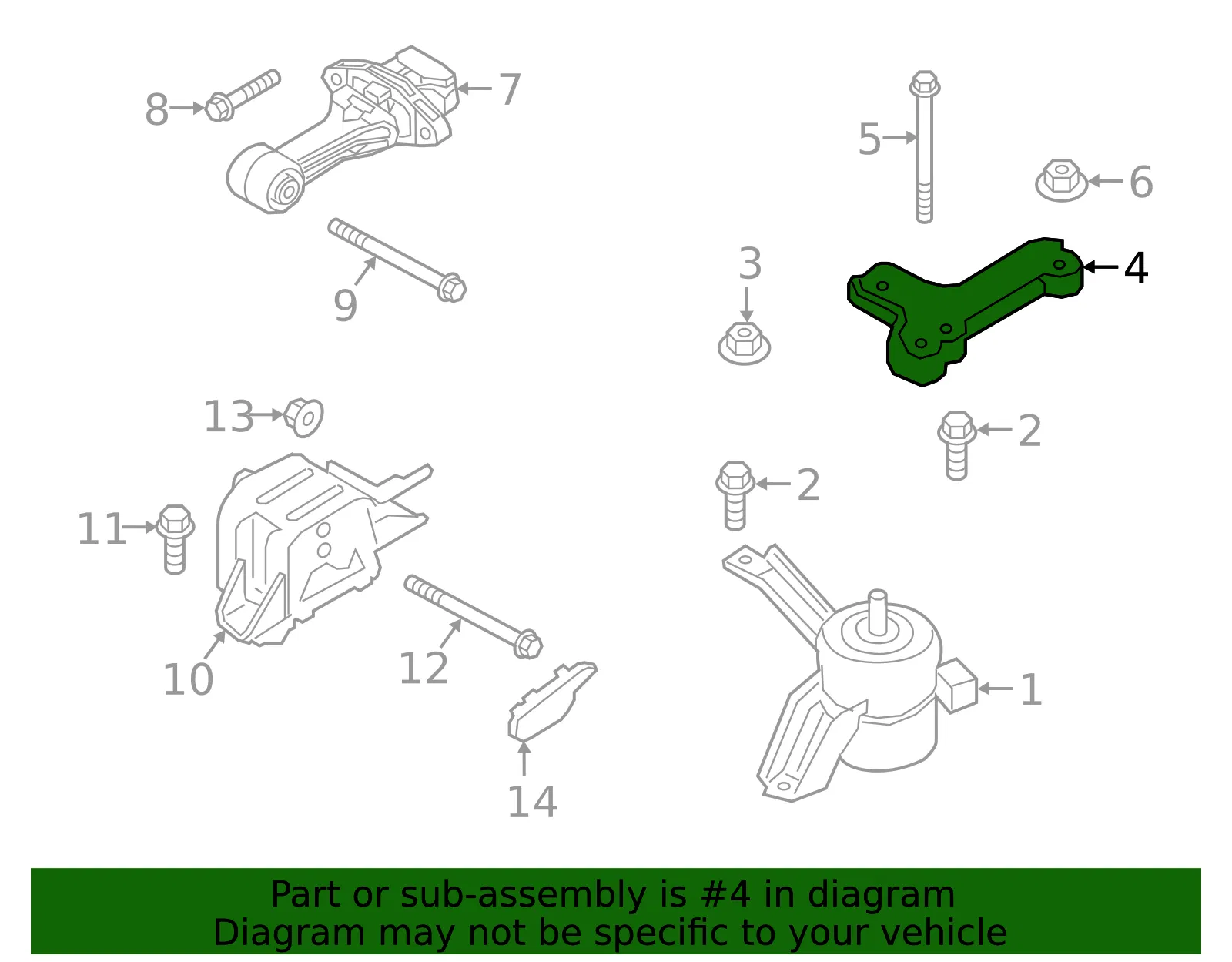 Mount Bracket - Kia (21825-H9000) - view 2