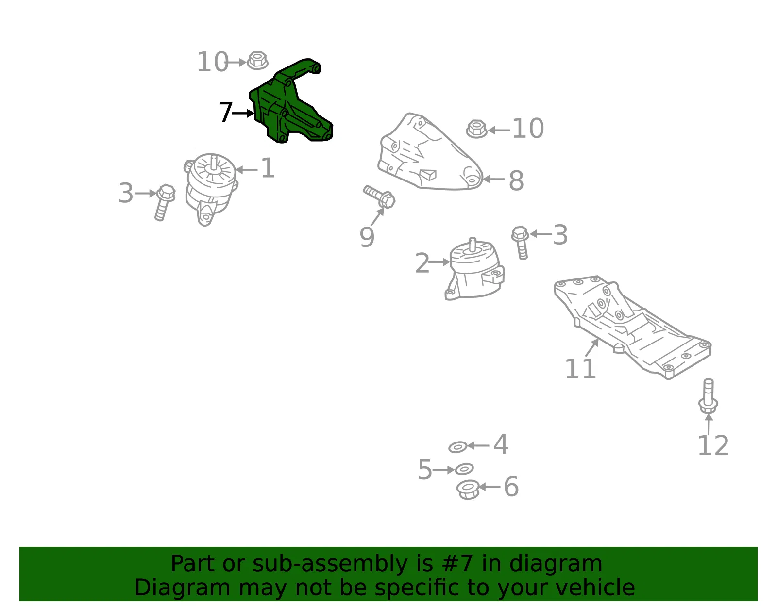 Side Mount Bracket - Kia (21825-J5500) - view 2