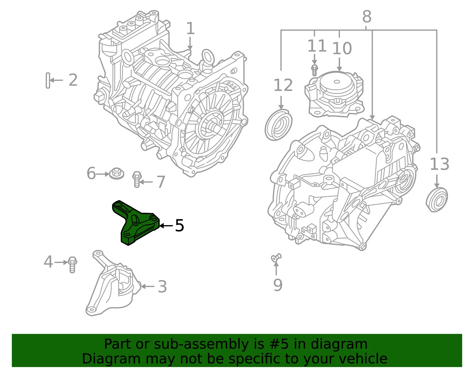 Support Bracket - Kia (21825-K4000) - view 2