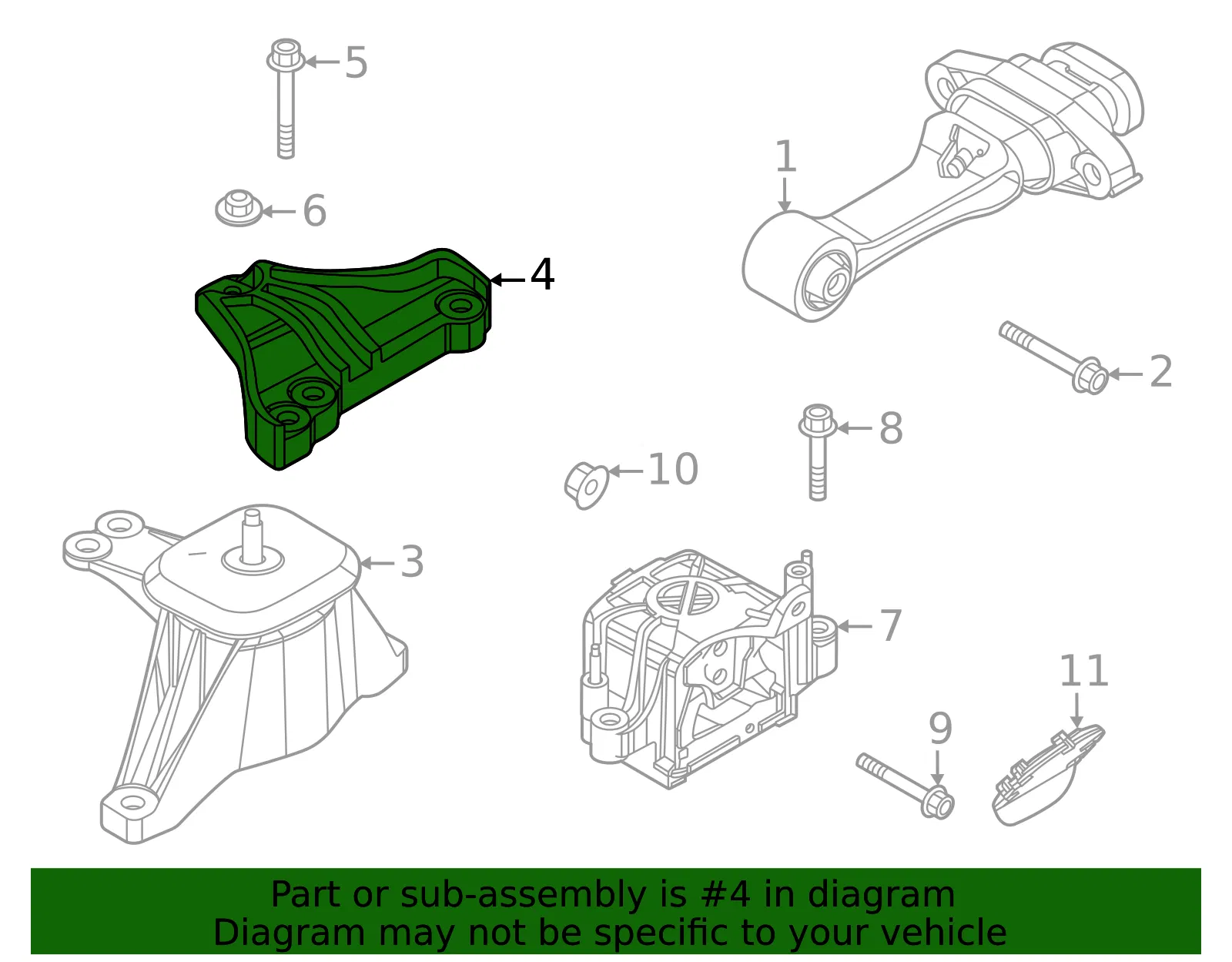Front Mount Bracket - Kia (21825-L1100) - view 2