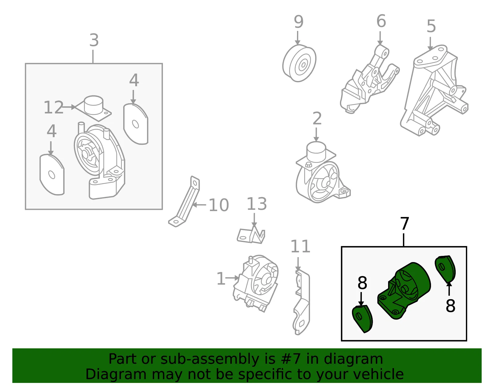Trans Mount Bracket - Kia (21830-3F000) - view 2