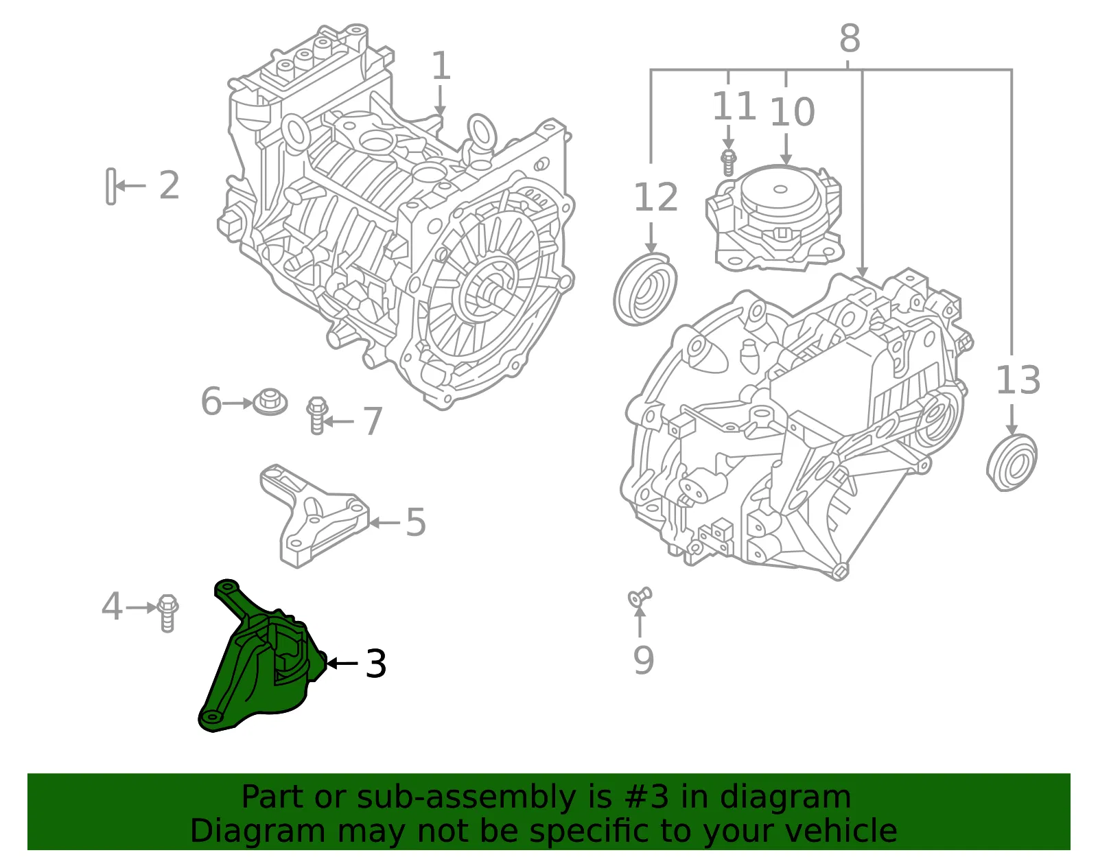 Mount Bracket - Kia (21860-K4000) - view 2