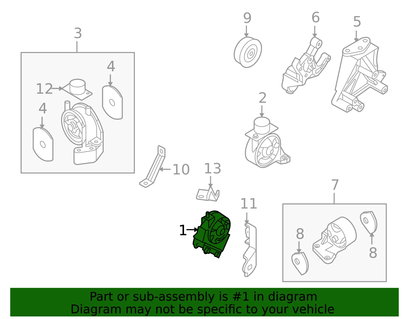 Front Bracket - Kia (21910-3F800) - view 2