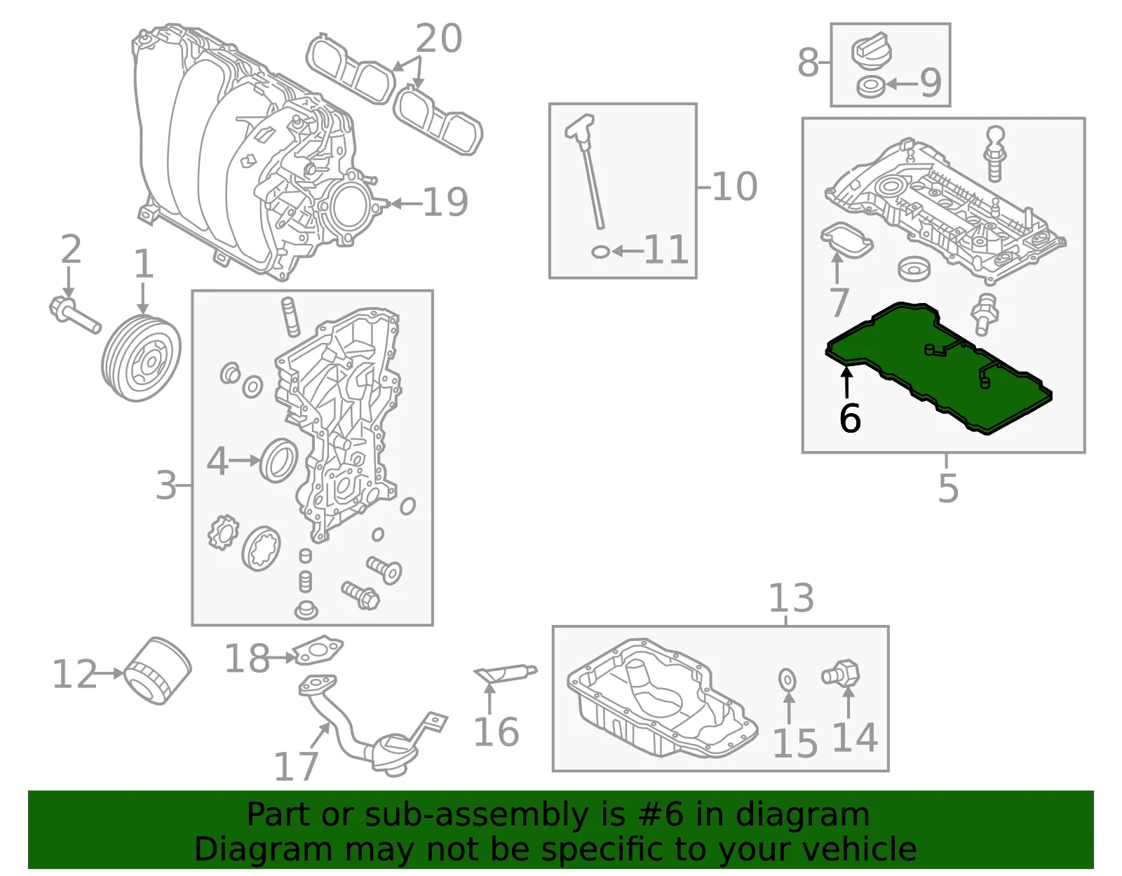 Gasket - Kia (22441-2E700) - view 2