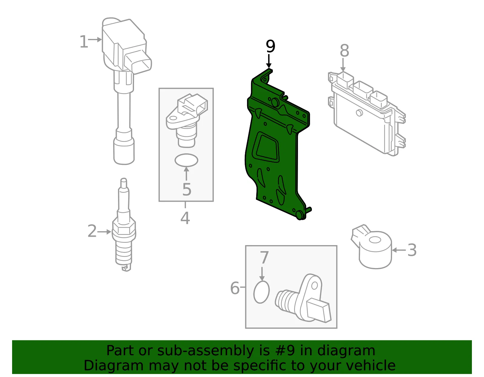 Control Unit Bracket - Nissan (23714-5EA0A) - view 2
