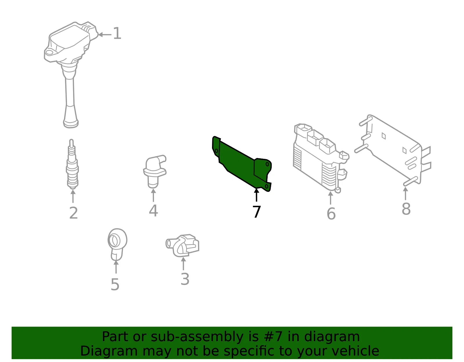 Control Unit Bracket - Nissan (23714-6CA0C) - view 2