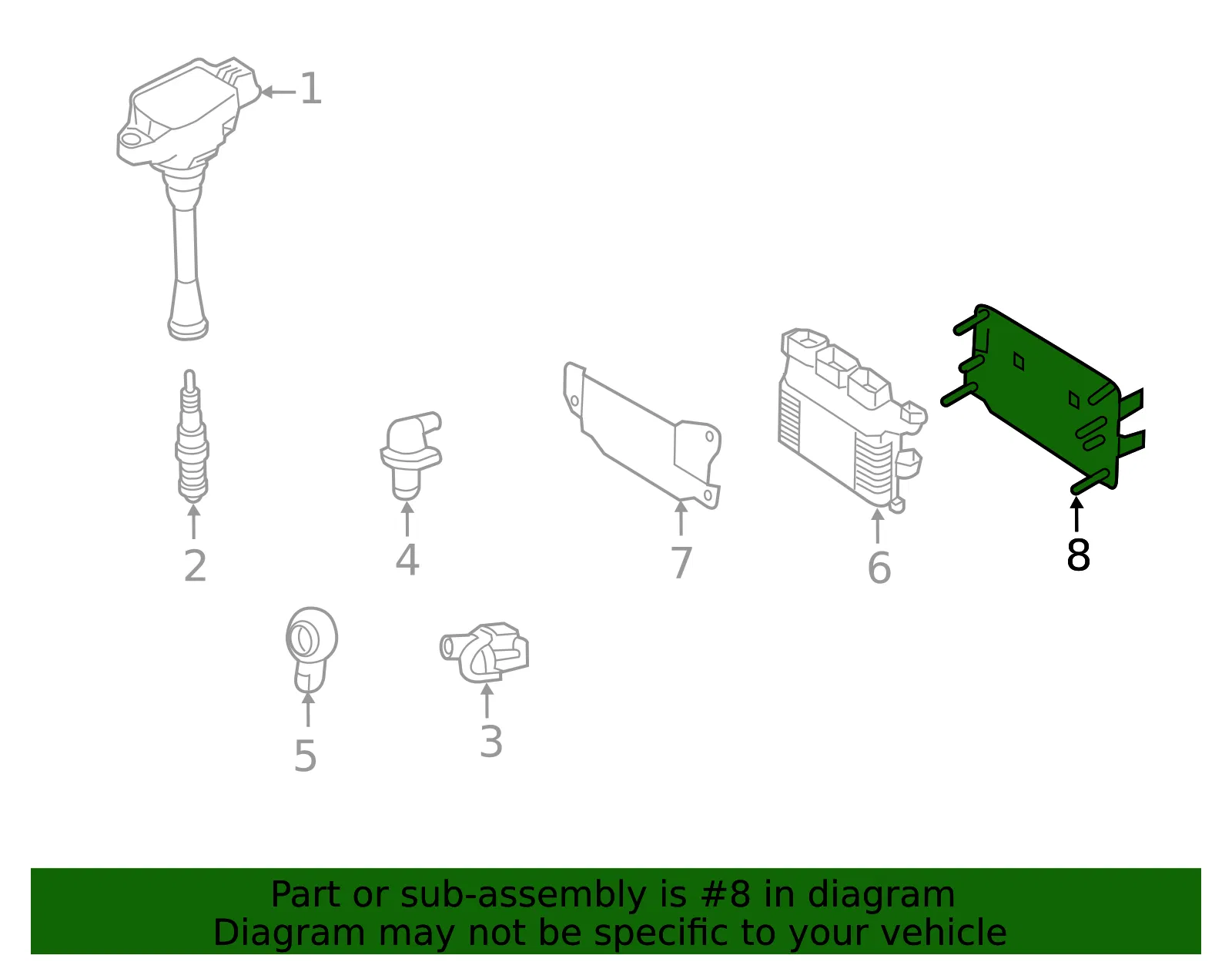 Control Unit Bracket - Nissan (23714-6CA2A) - view 2
