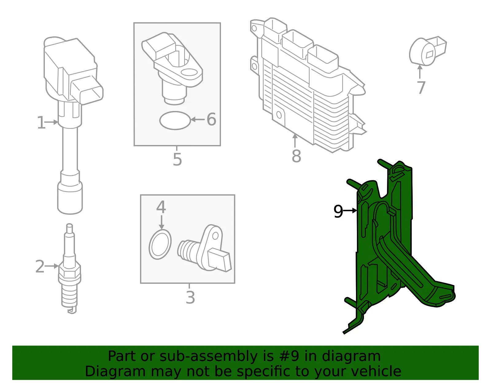 Control Unit Bracket - Nissan (23714-6LB0A) - view 2