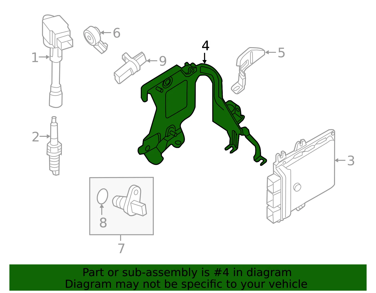 Control Unit Bracket - Nissan (23714-9HP0B) - view 2