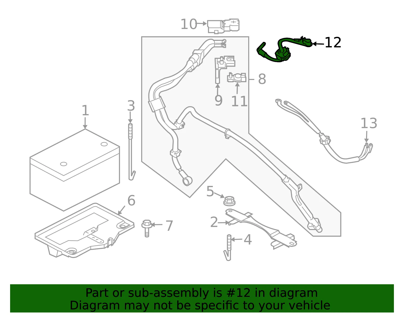 Negative Cable - Nissan (24080-1EA0A) - view 2