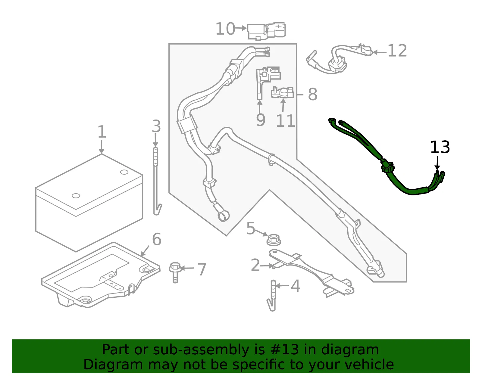 Negative Cable - Nissan (24083-JL00A) - view 2