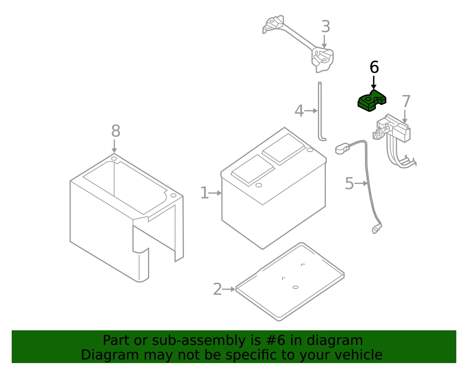 Positive Cable Cover - Nissan (24345-4GC0A) - view 2
