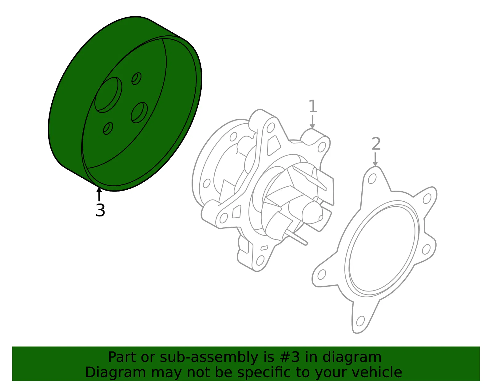 Pulley - Kia (25221-2M030) - view 2