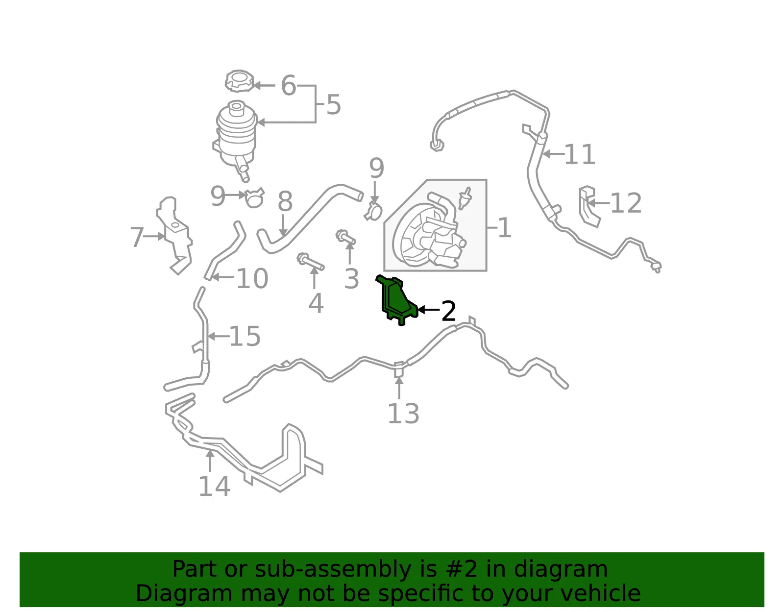 Mount Bracket - Kia (57210-3L000) - view 2