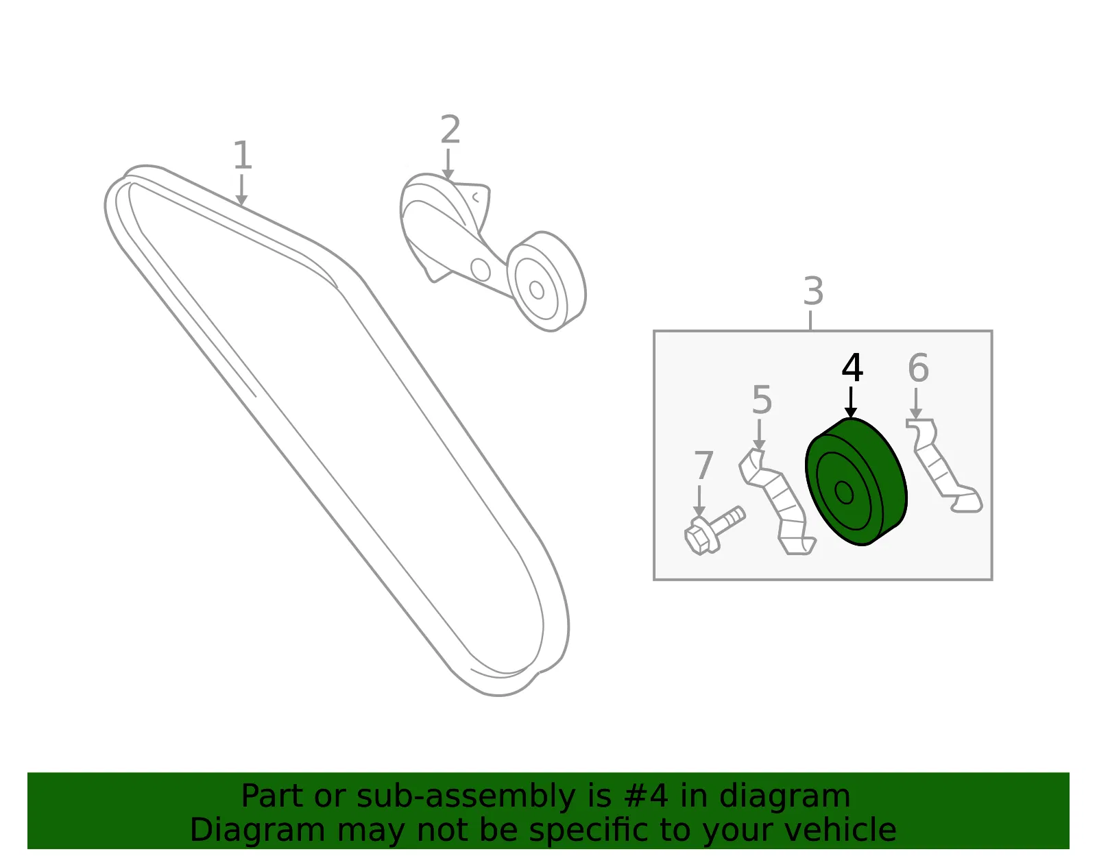 Pulley - Kia (25287-37101) - view 2