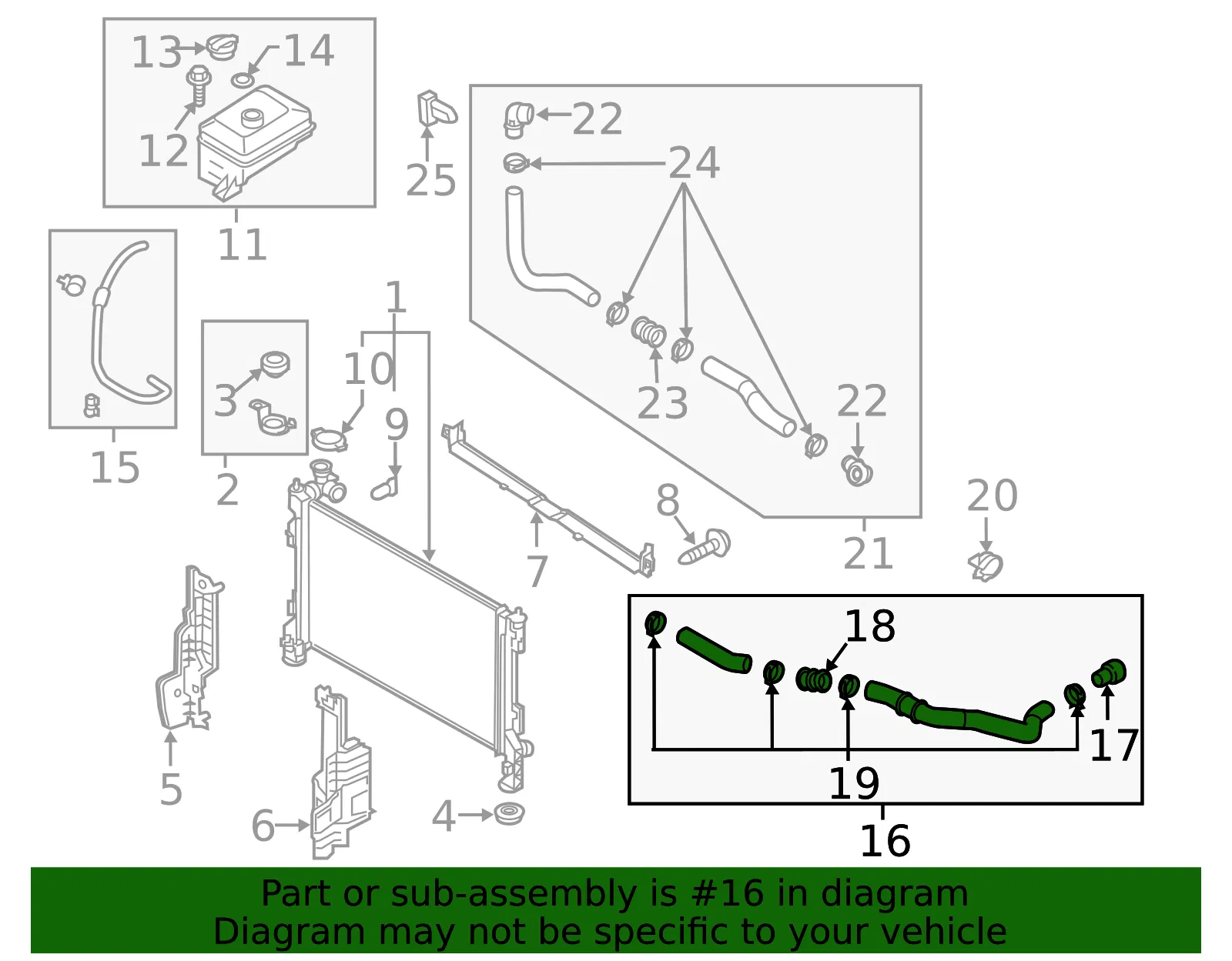 Upper Hose - Kia (25414-E6000) - view 2