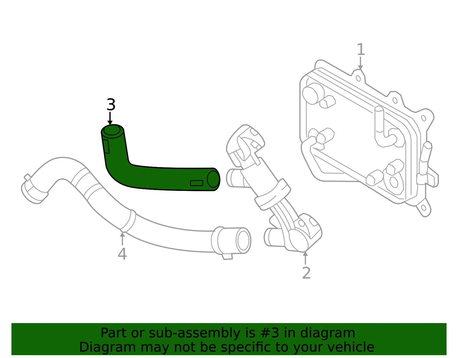 Upper Hose - Kia (25414-L0010) - view 2