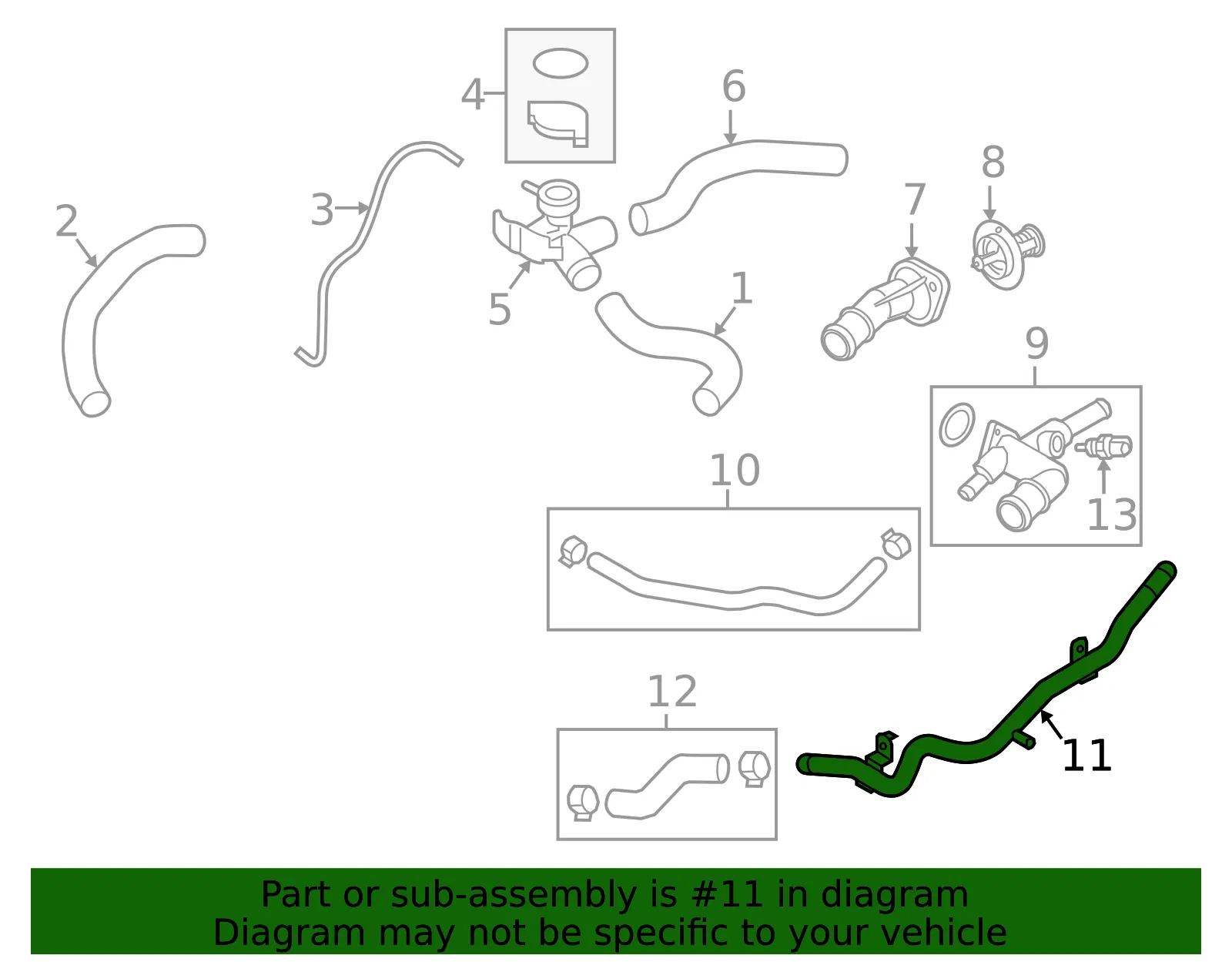 Pipe - Kia (25457-2E000) - view 2