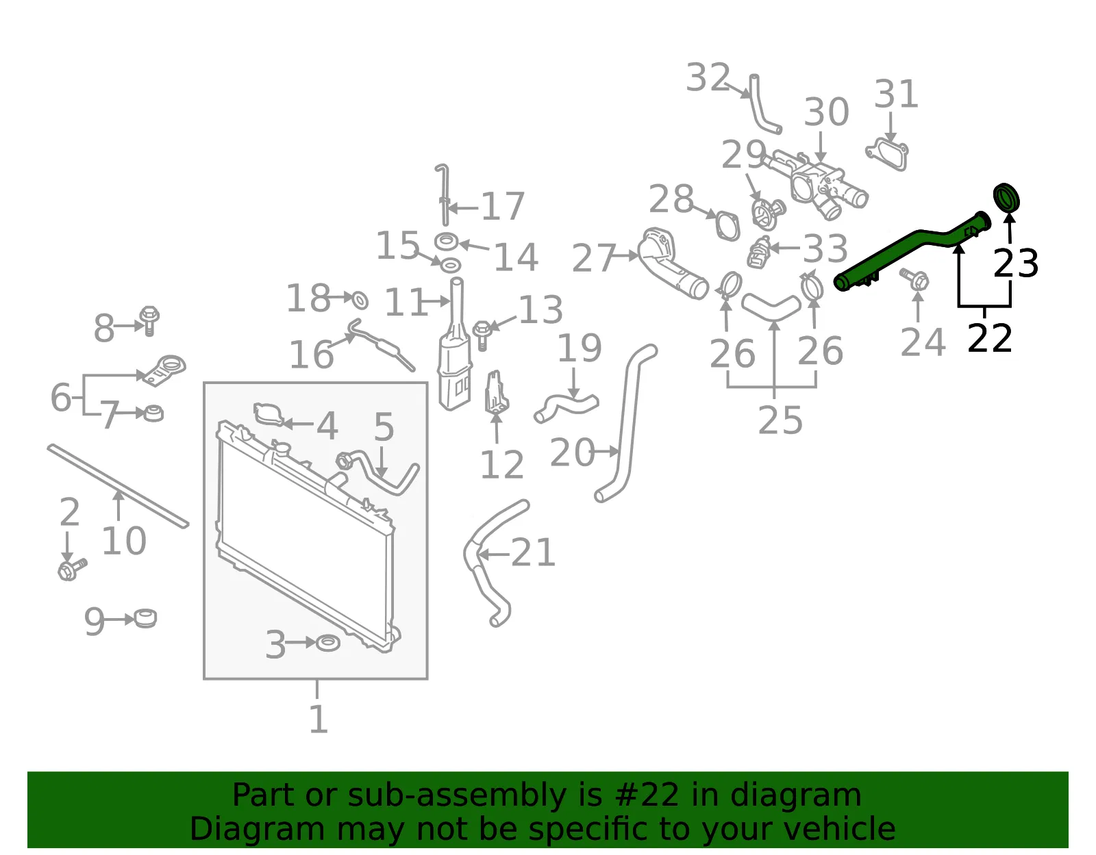 By-Pass Pipe - Kia (25460-23000) - view 2
