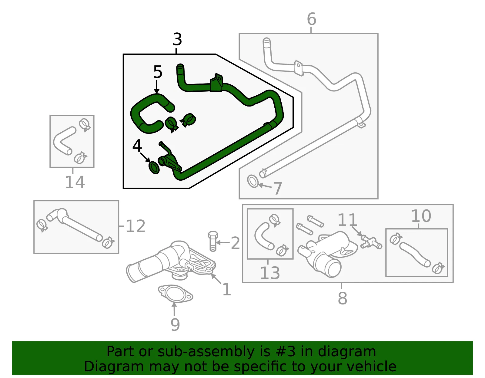 Inlet Pipe - Kia (25460-3F310) - view 2
