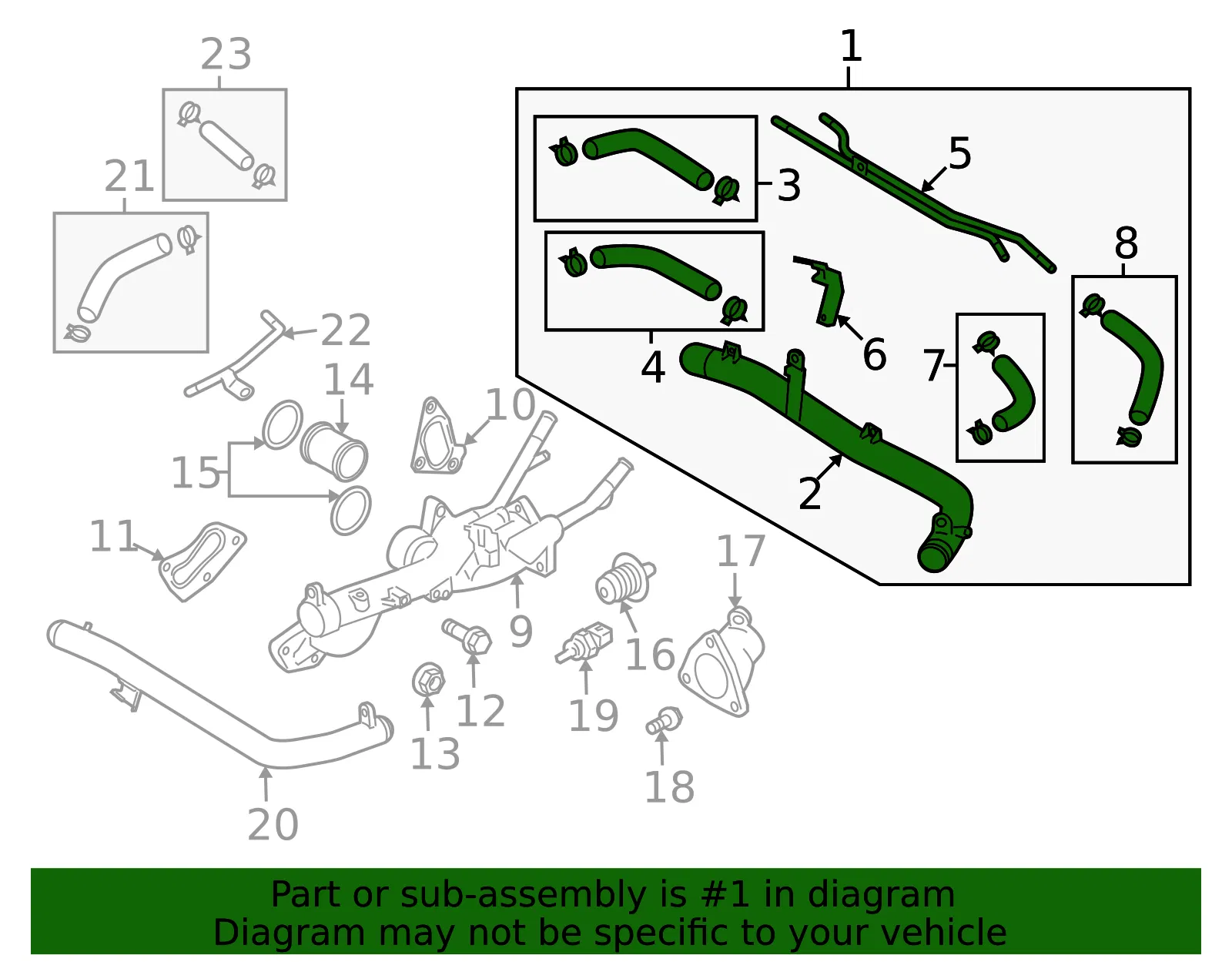 Pipe Assembly - Kia (25470-3C800) - view 2