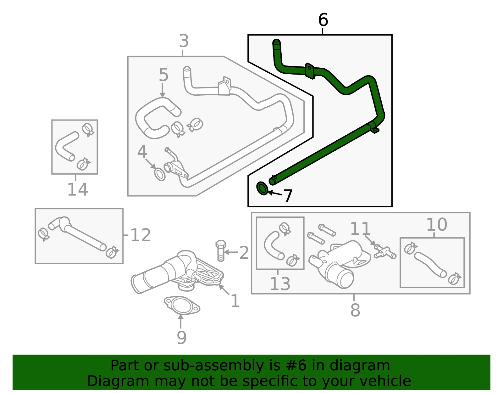 Outlet Pipe - Kia (25490-3F310) - view 2