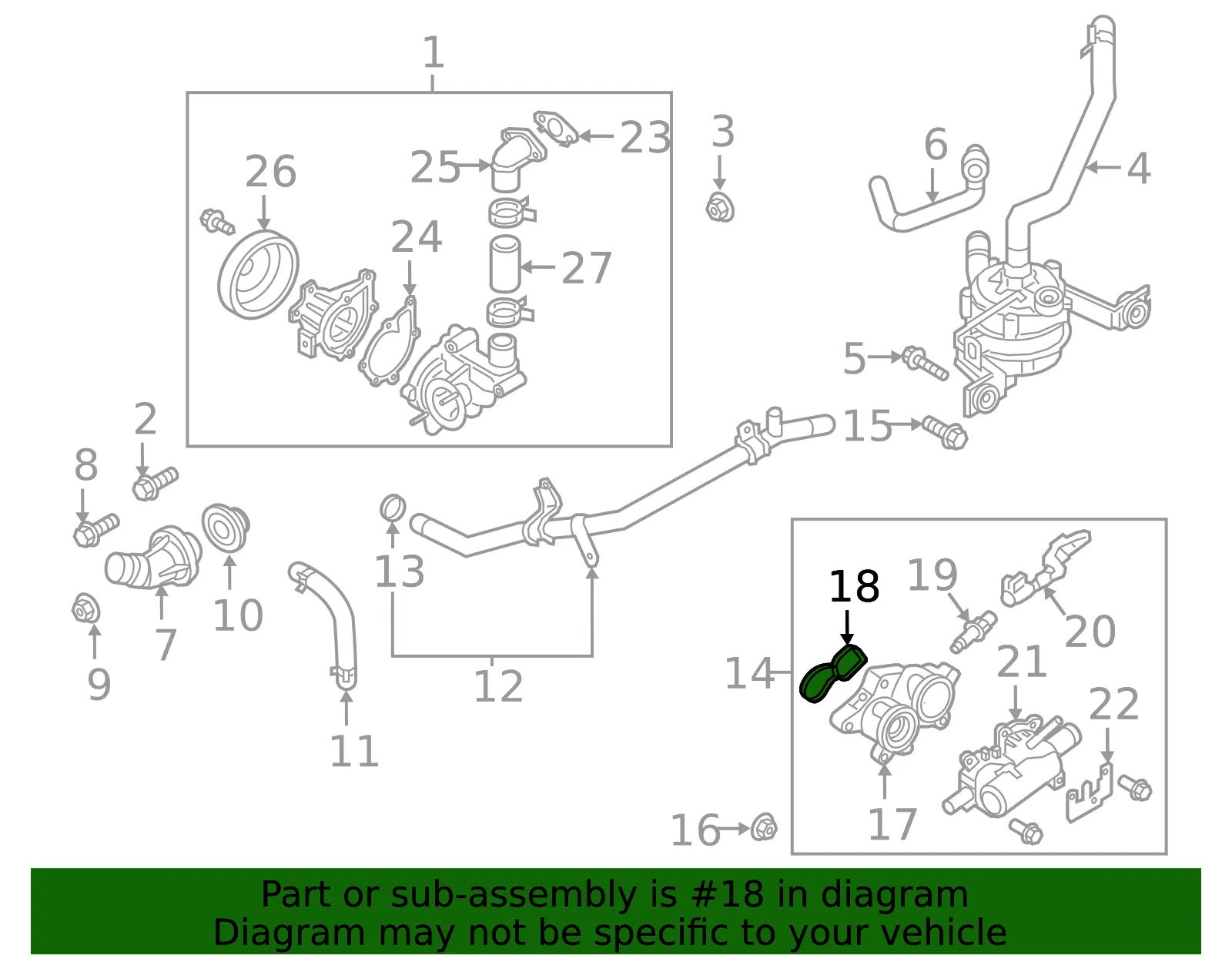 Housing Gasket - Kia (25622-03HC0) - view 2