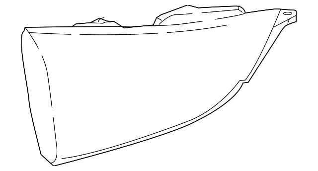 Lens & Housing - Passenger Side (RH) - Nissan (26554-6MA5A)