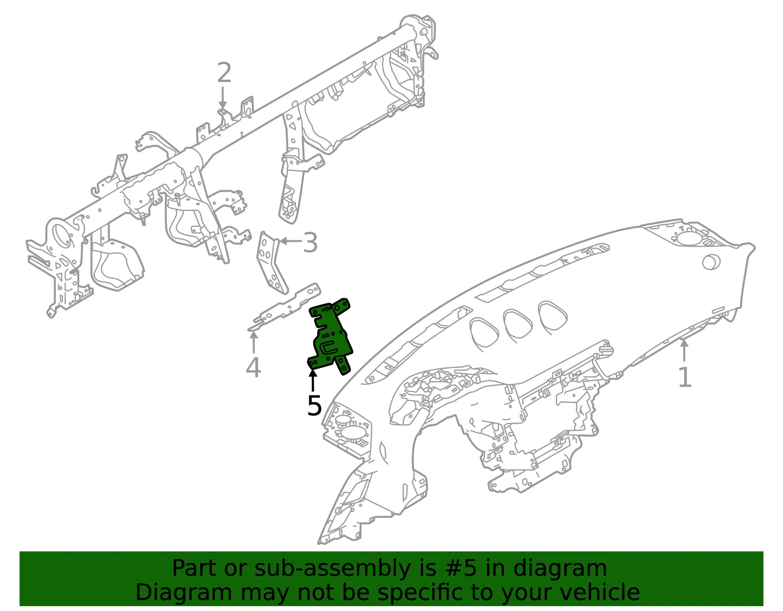 Mount Bracket - Nissan (28039-6GP0A) - view 2