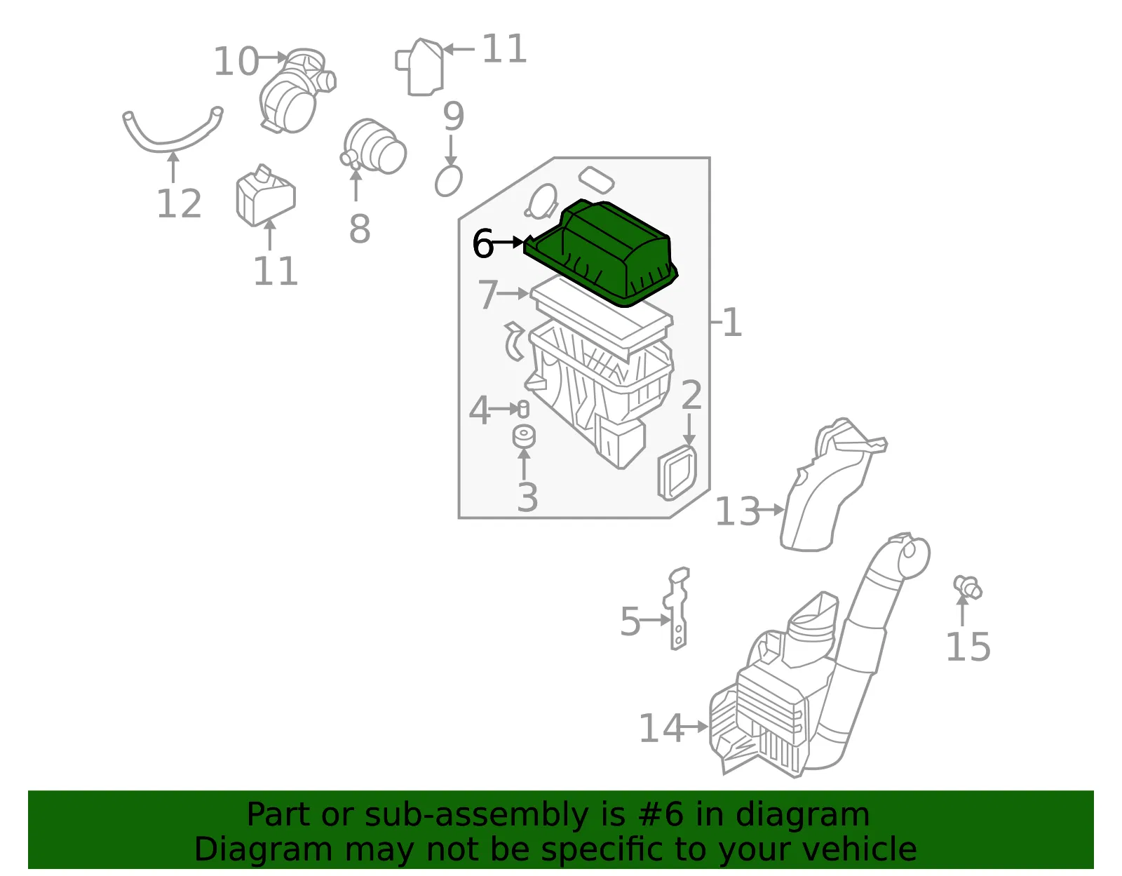 Upper Cover - Kia (28111-4D200) - view 2