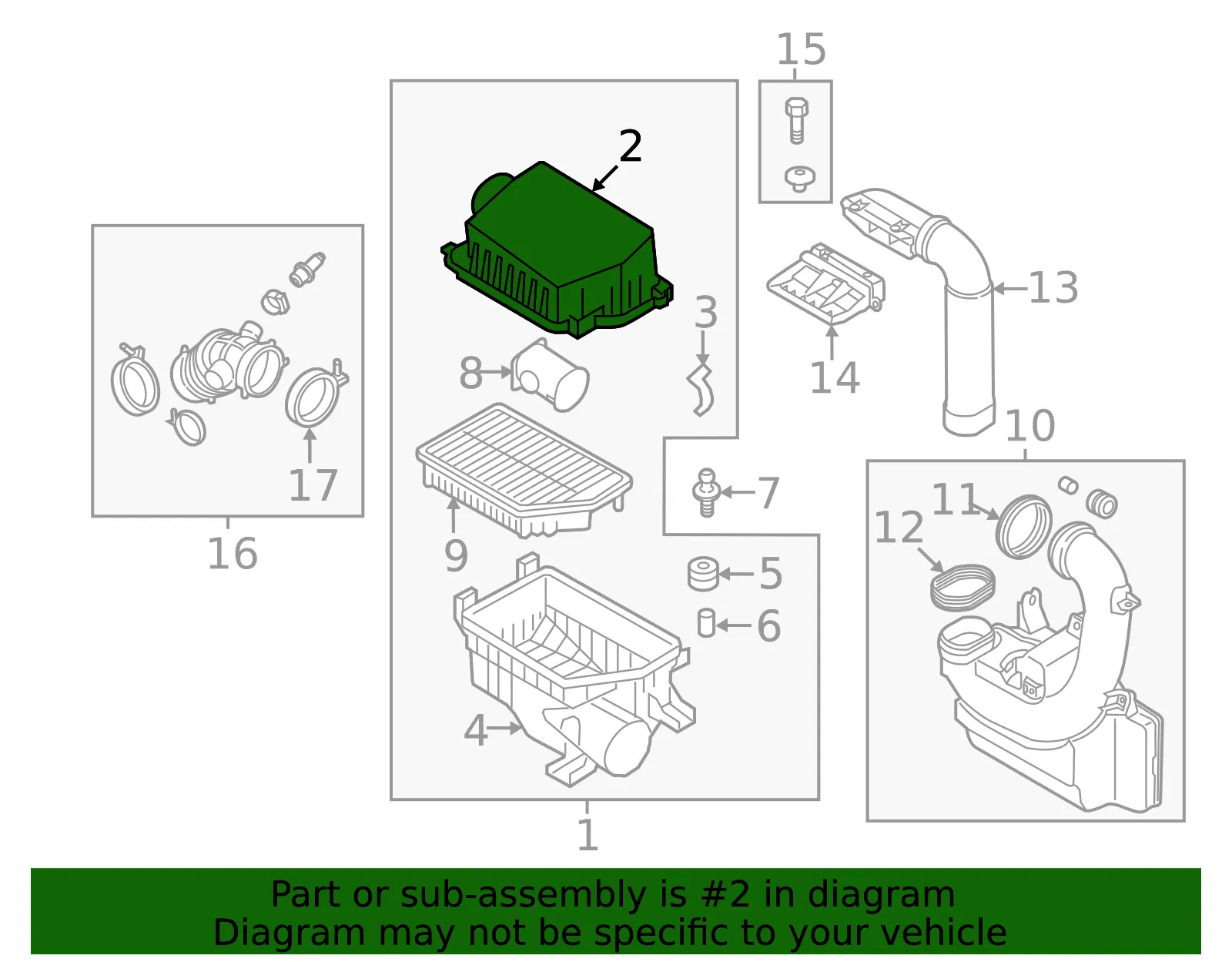 Upper Cover - Kia (28111-A5000) - view 2