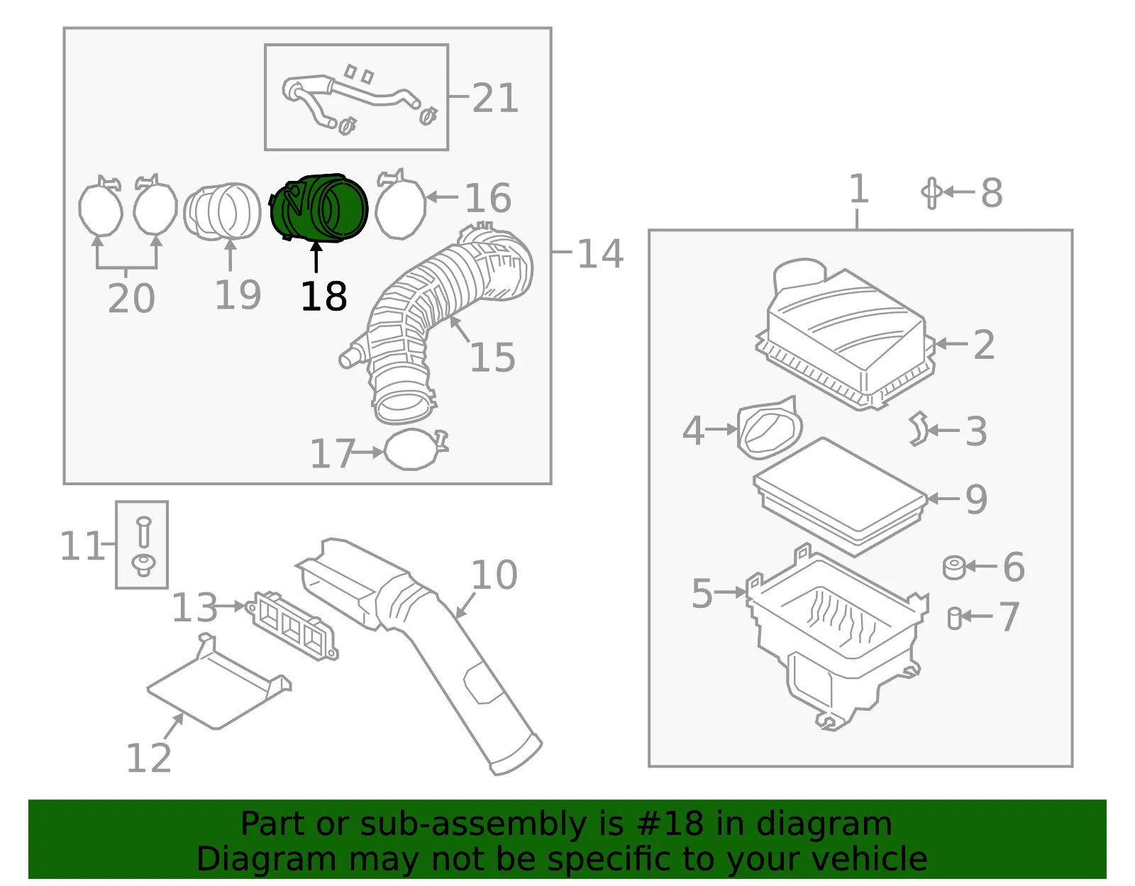 Inlet Hose - Kia (28139-F2800) - view 2