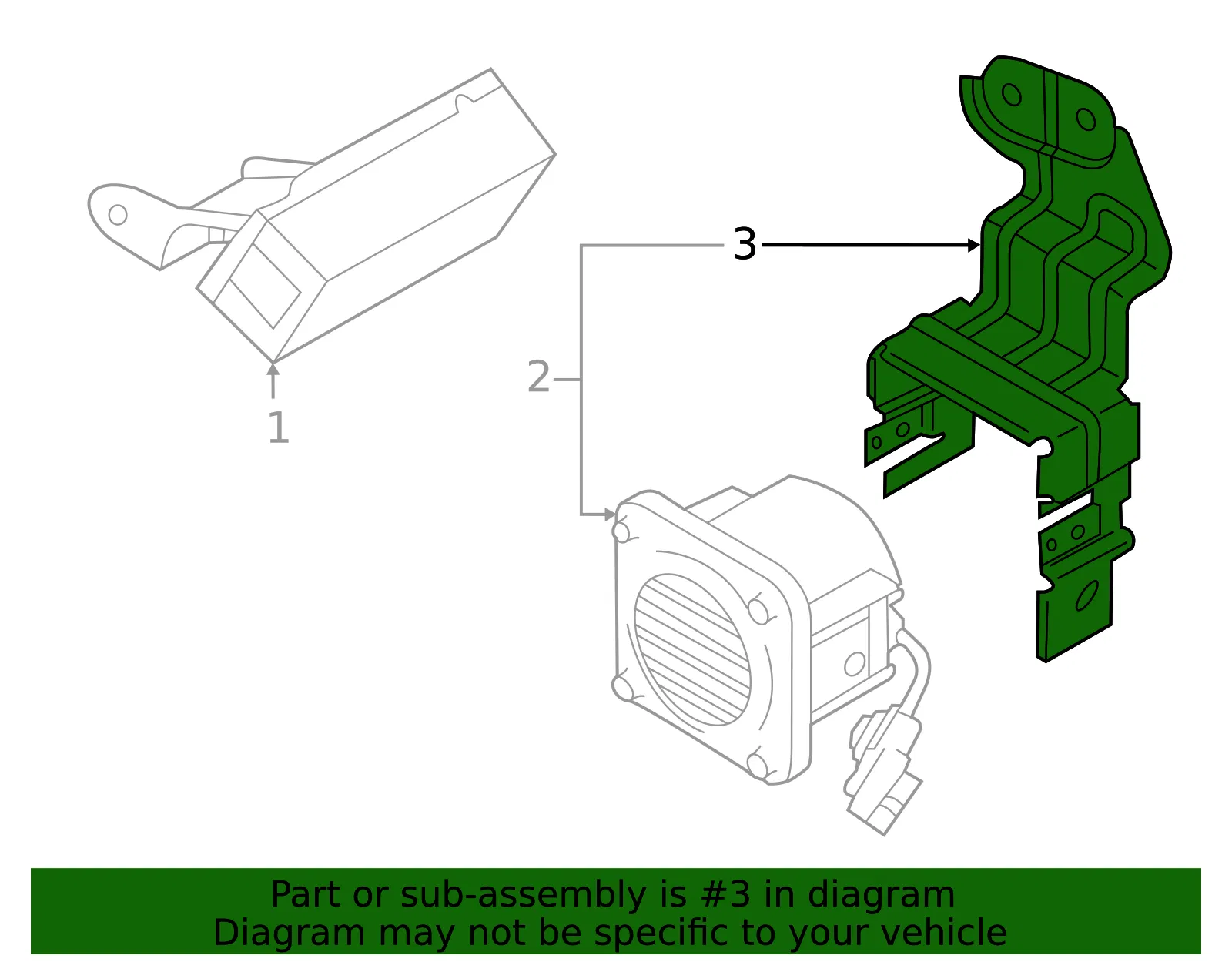 Mount Bracket - Nissan (28169-3NF1A) - view 2