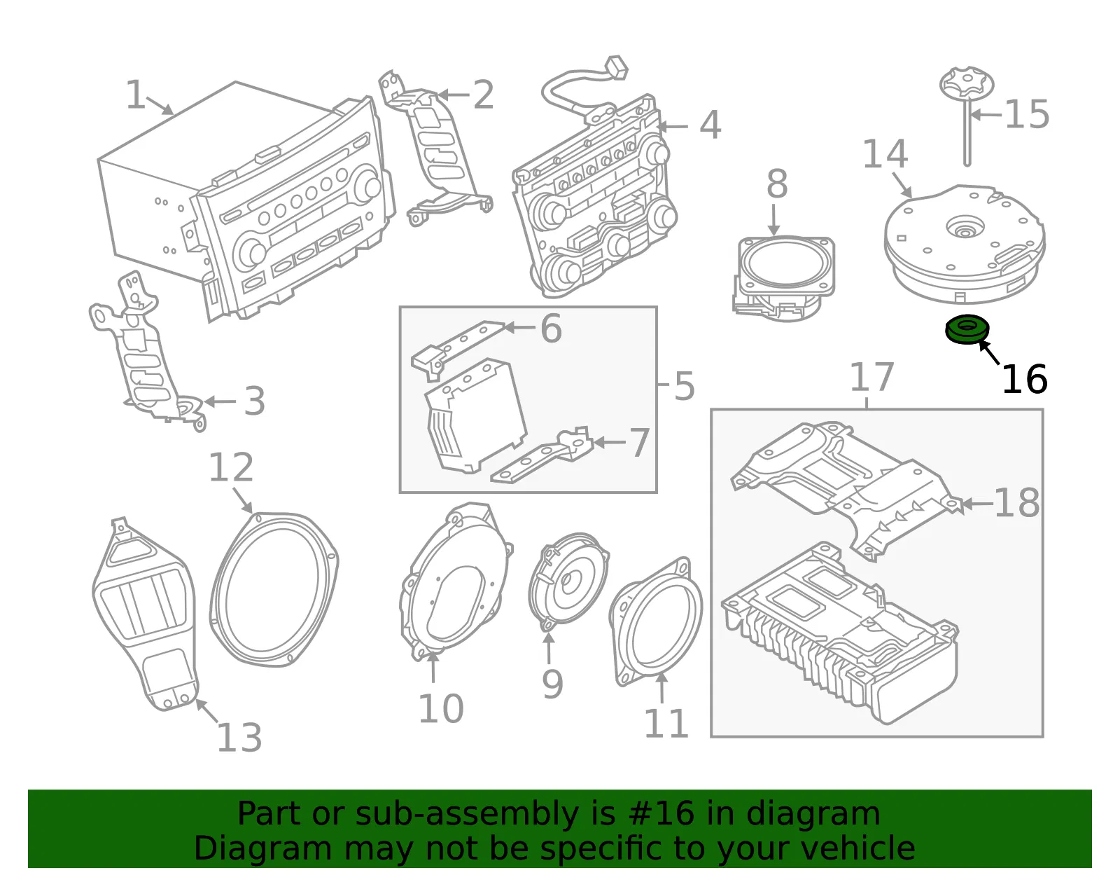 Woofer Spacer - Nissan (28194-CA100) - view 2