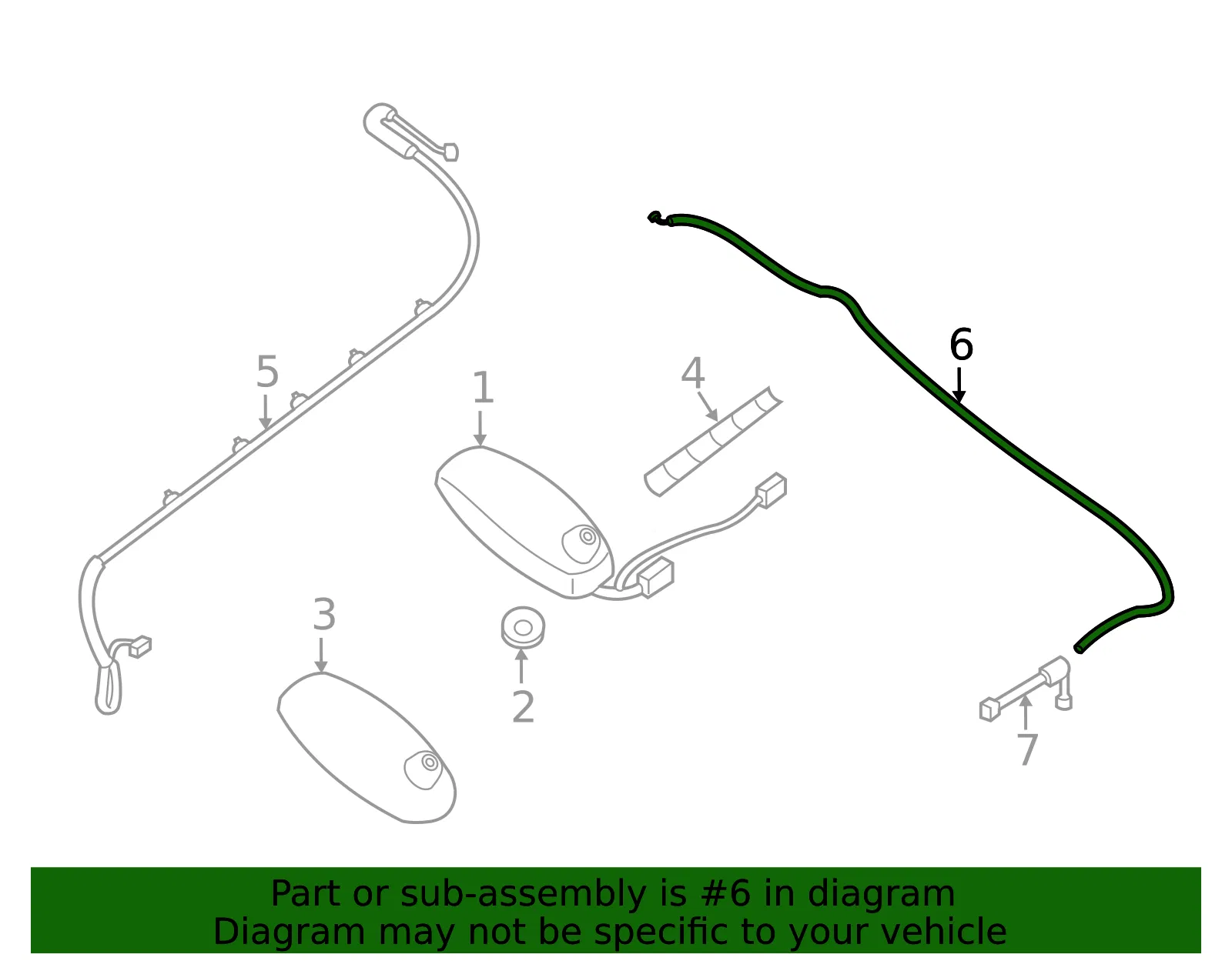 Antenna Cable - Nissan (28243-3KA0C) - view 2