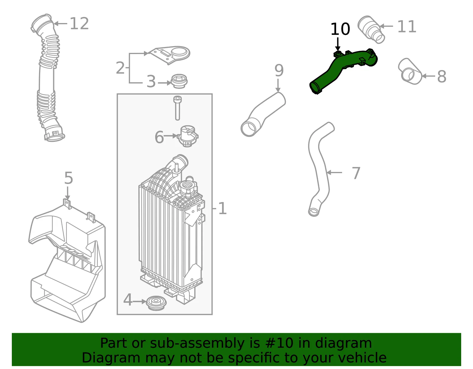 Inlet Hose Clamp - Kia (28252-2M000) - view 2