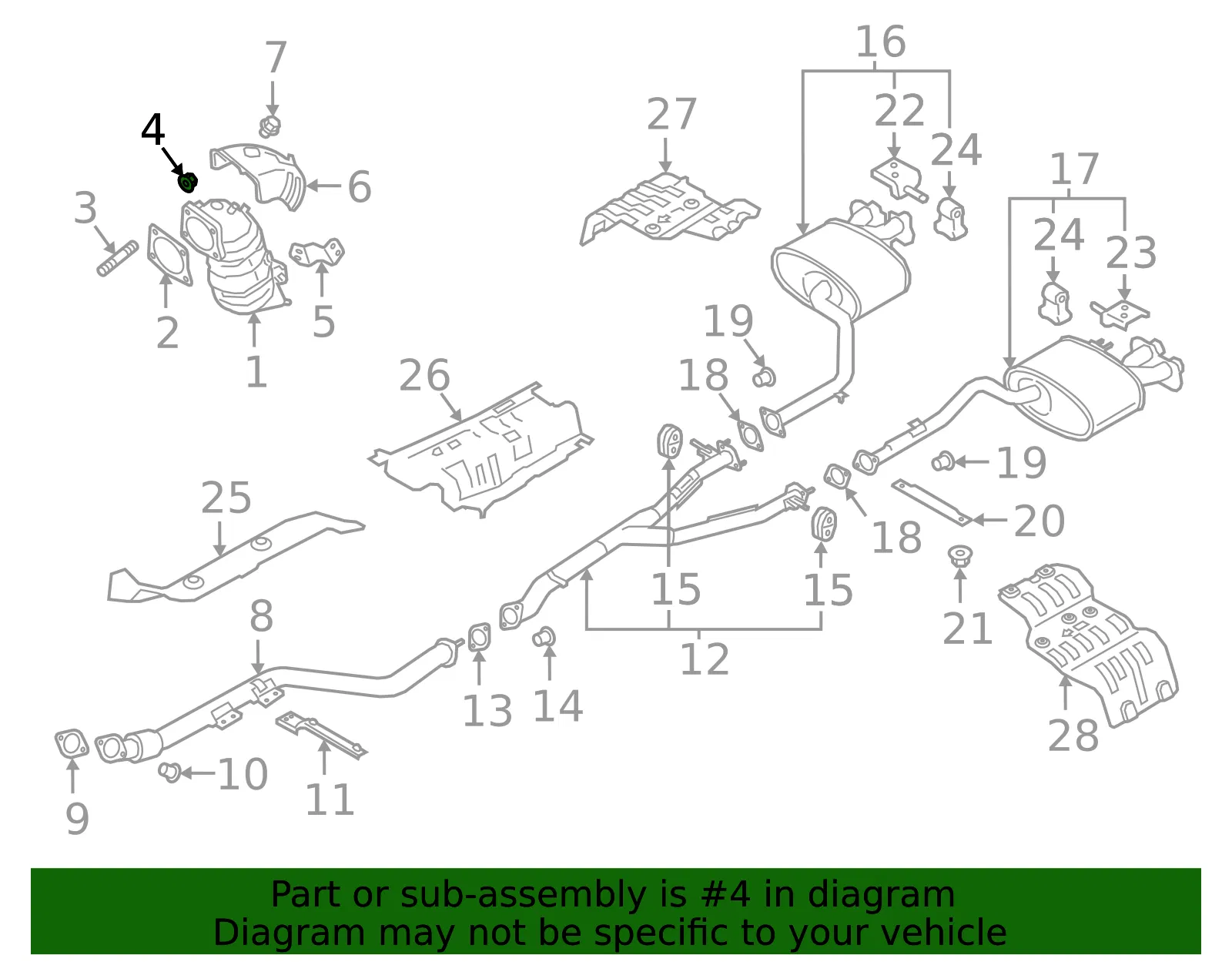 Converter Nut - Kia (28256-4A421) - view 2