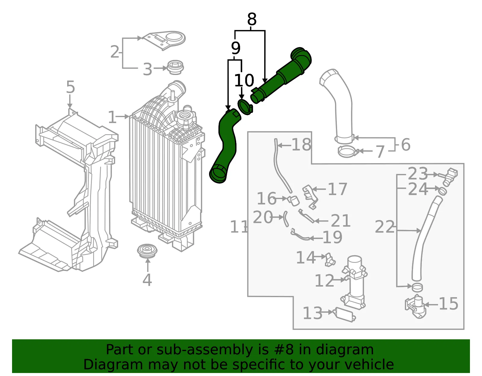 Inlet Pipe - Kia (28272-2S310) - view 2