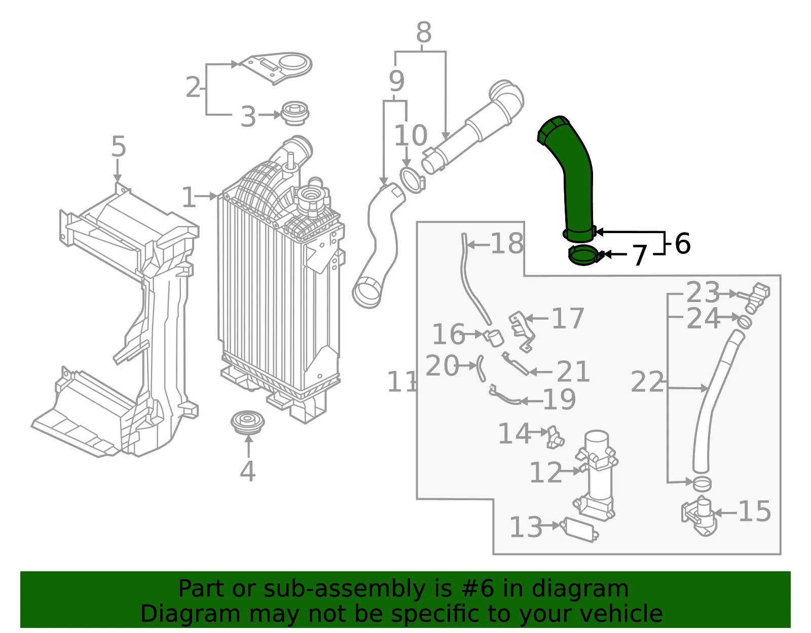 Inter-Cooler Hose - Kia (28273-2S310) - view 2