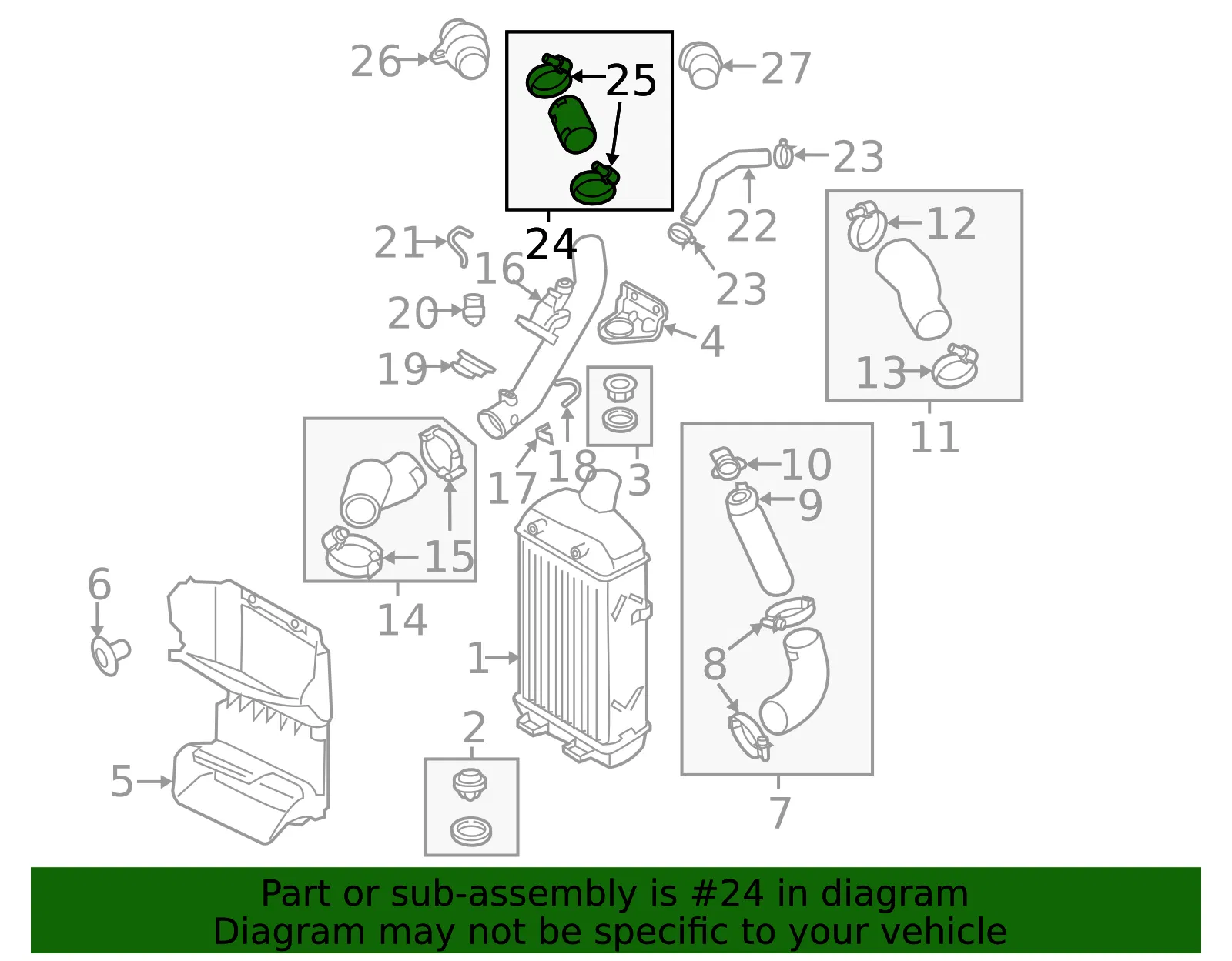 Upper Hose - Kia (28281-2G310) - view 2
