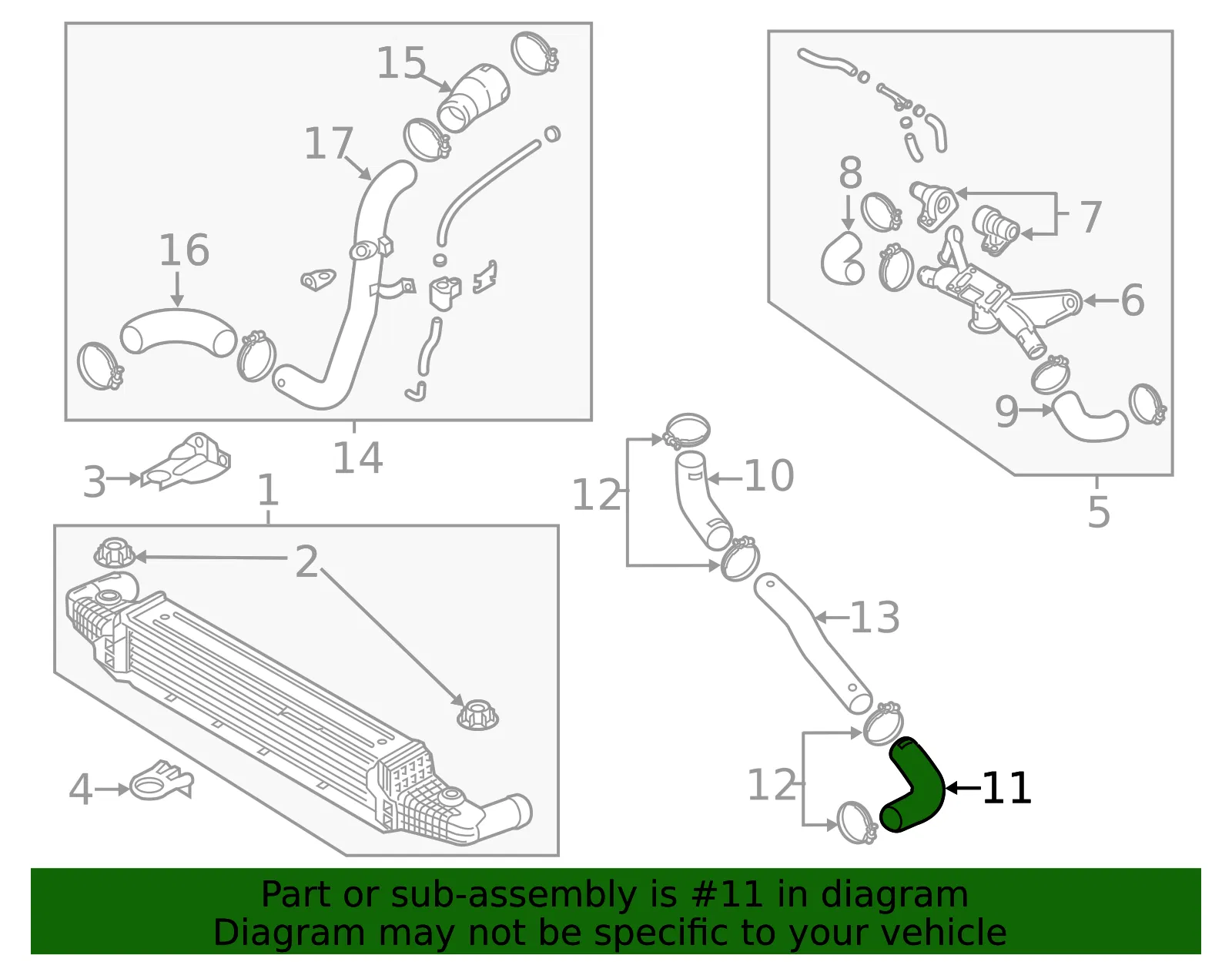 Lower Hose - Kia (28286-3L130) - view 2
