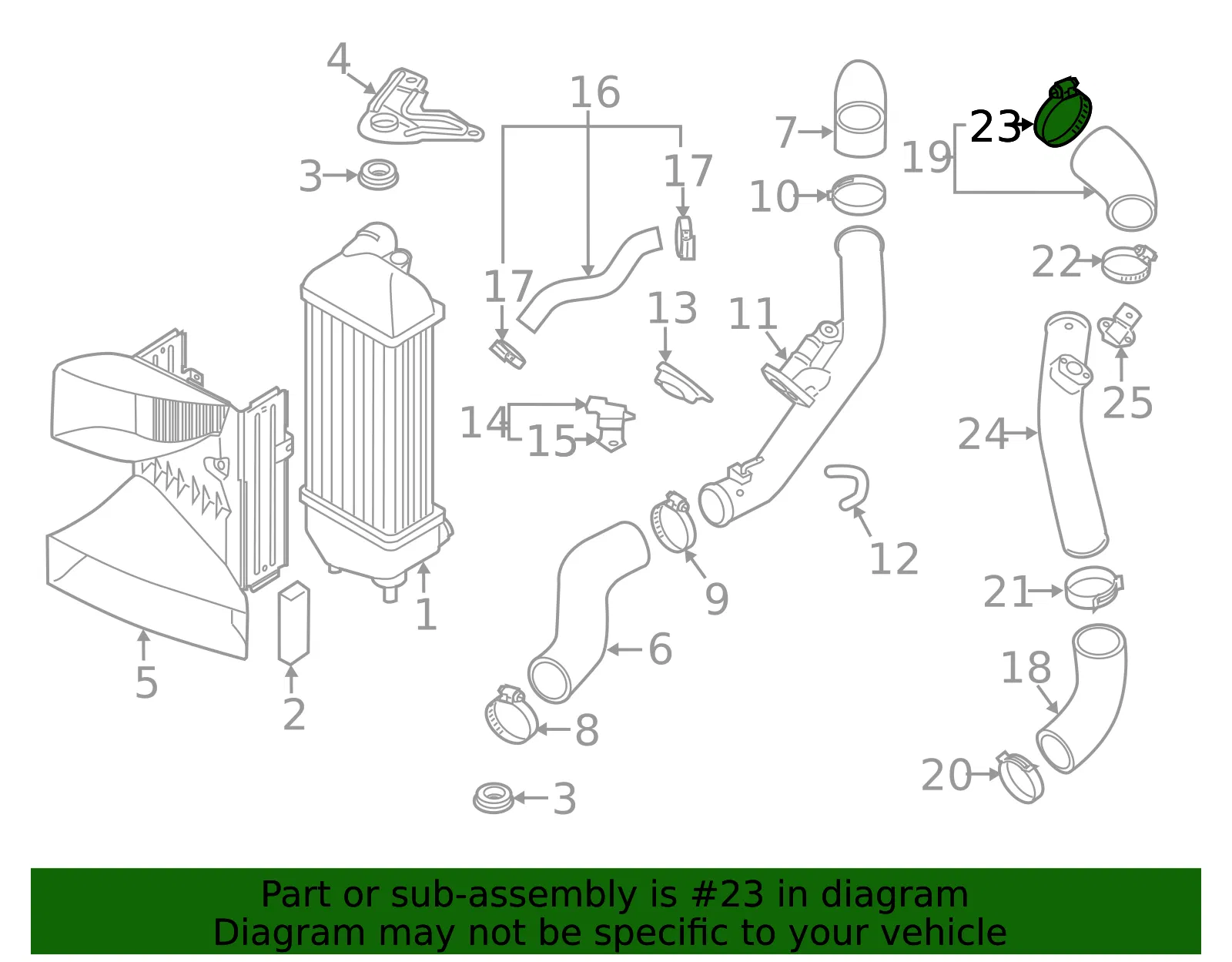 Outlet Hose Clamp - Kia (28293-2C000) - view 2