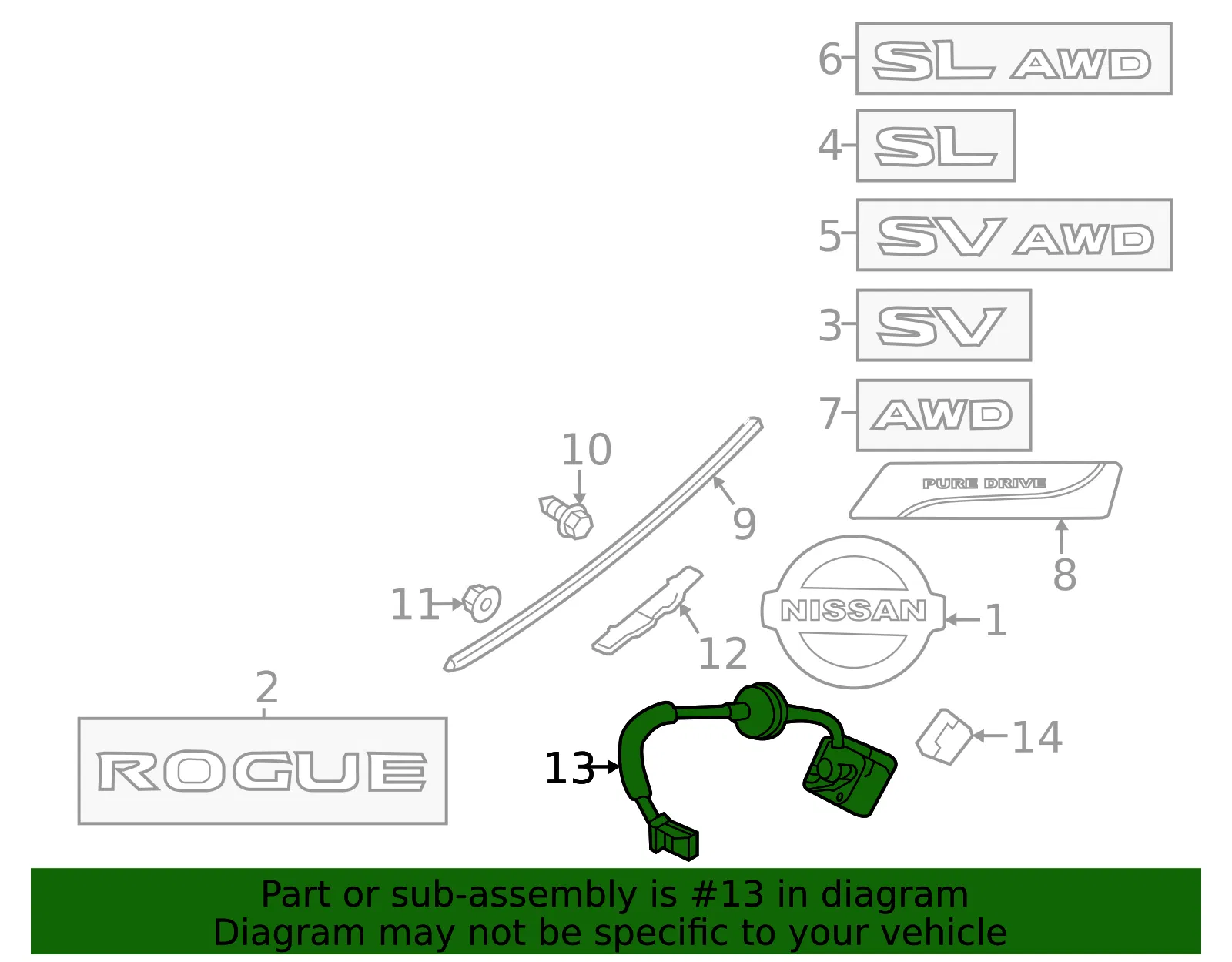 Camera - Nissan (28442-4BA1D) - view 2