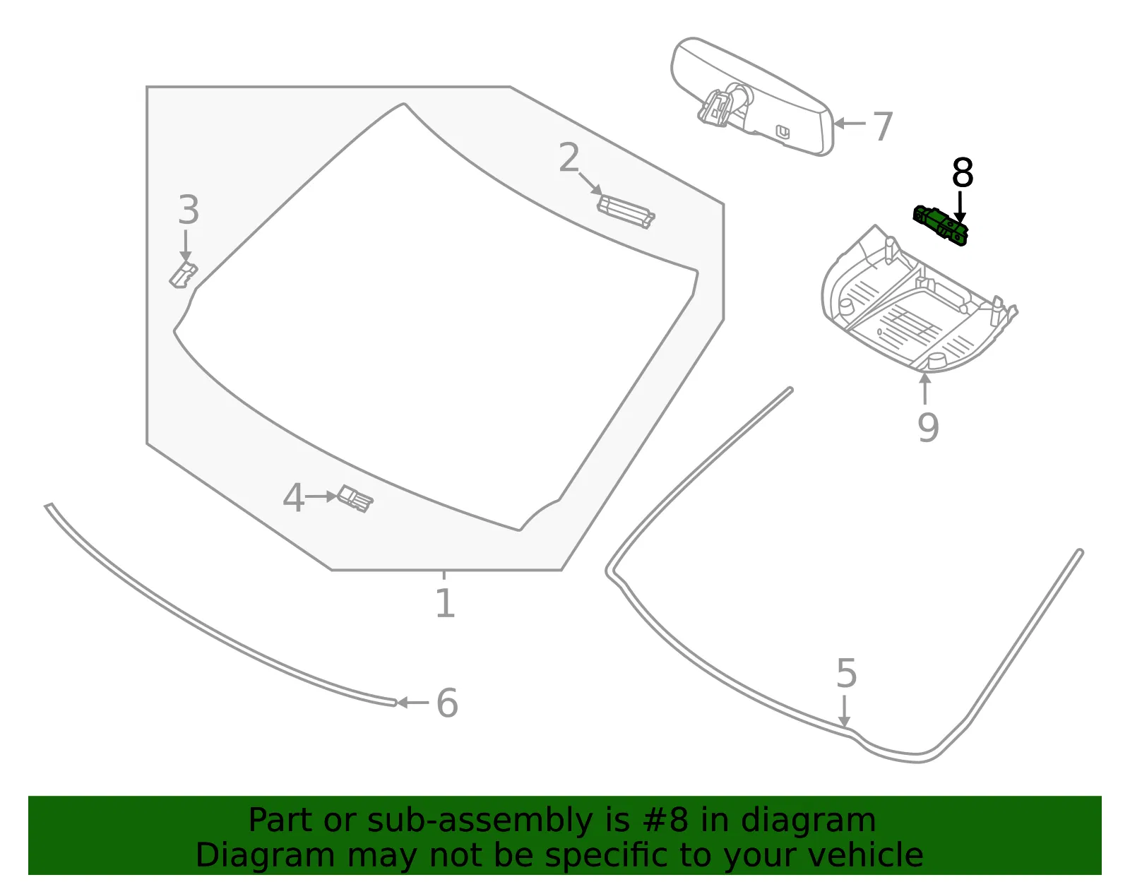 Lane Departure System Camera - Nissan (28462-1977R) - view 2