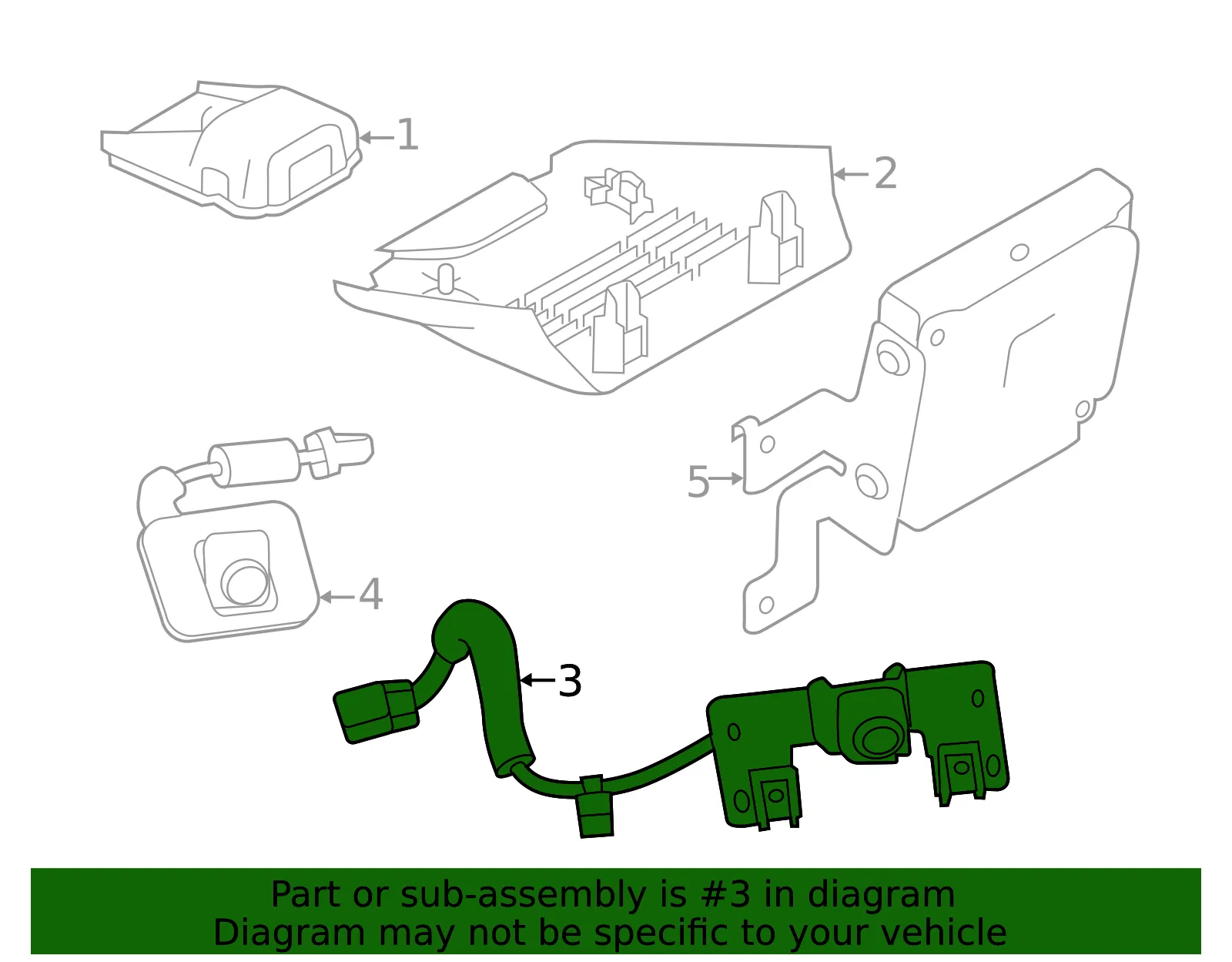 Collision Avoidance Camera - Nissan (284F1-6CA0A) - view 4