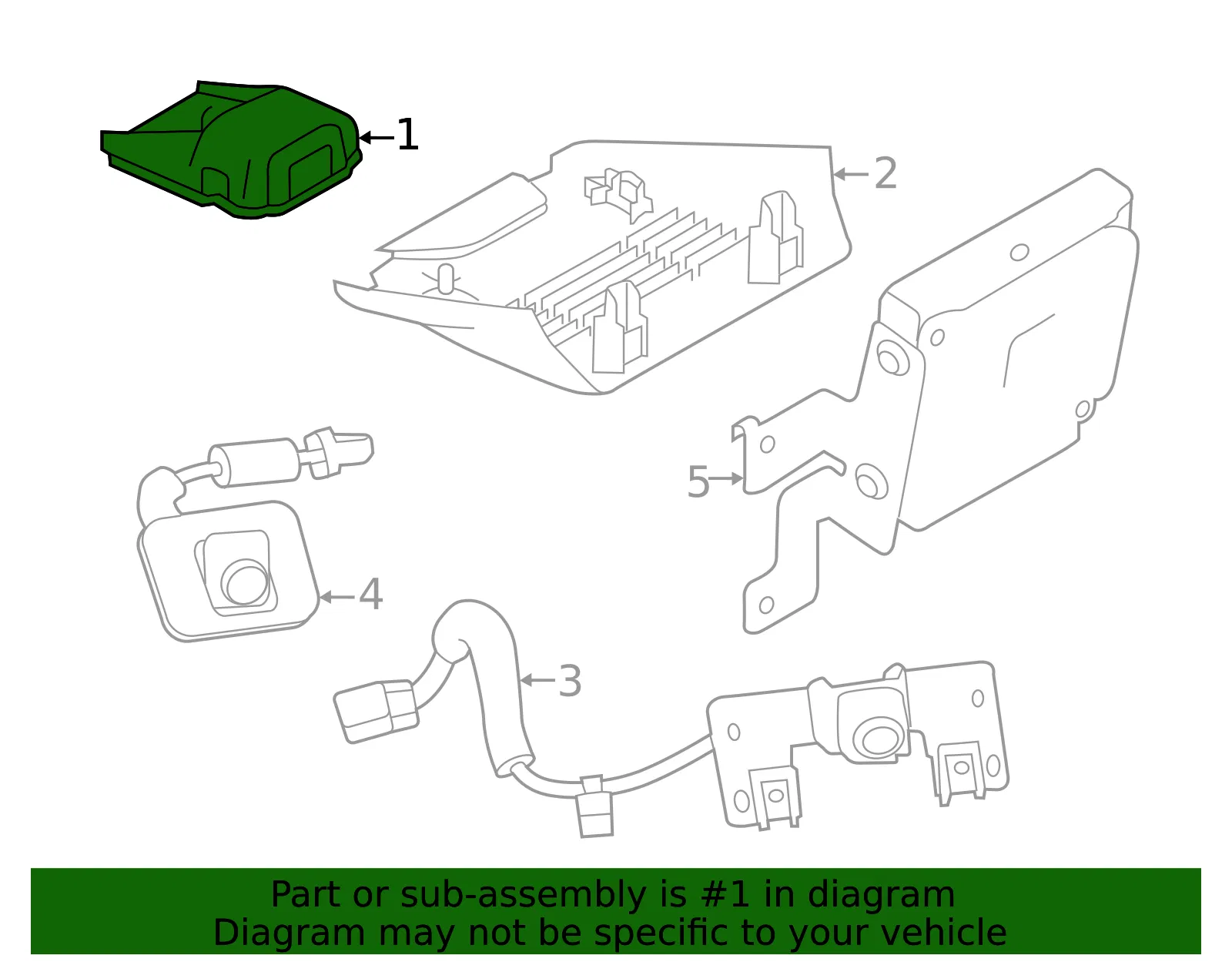 Lane Departure System Camera - Nissan (284G3-6CA4A) - view 2