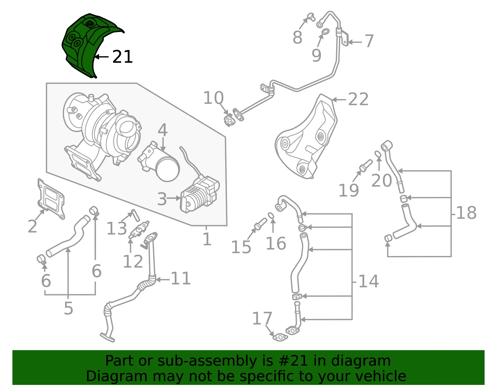 Turbocharger Mount Heat Shield - Kia (28524-2S301) - view 2